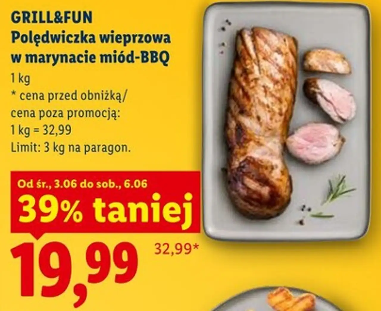 GRILL&FUN Polędwiczka wieprzowa w marynacie miód-BBQ