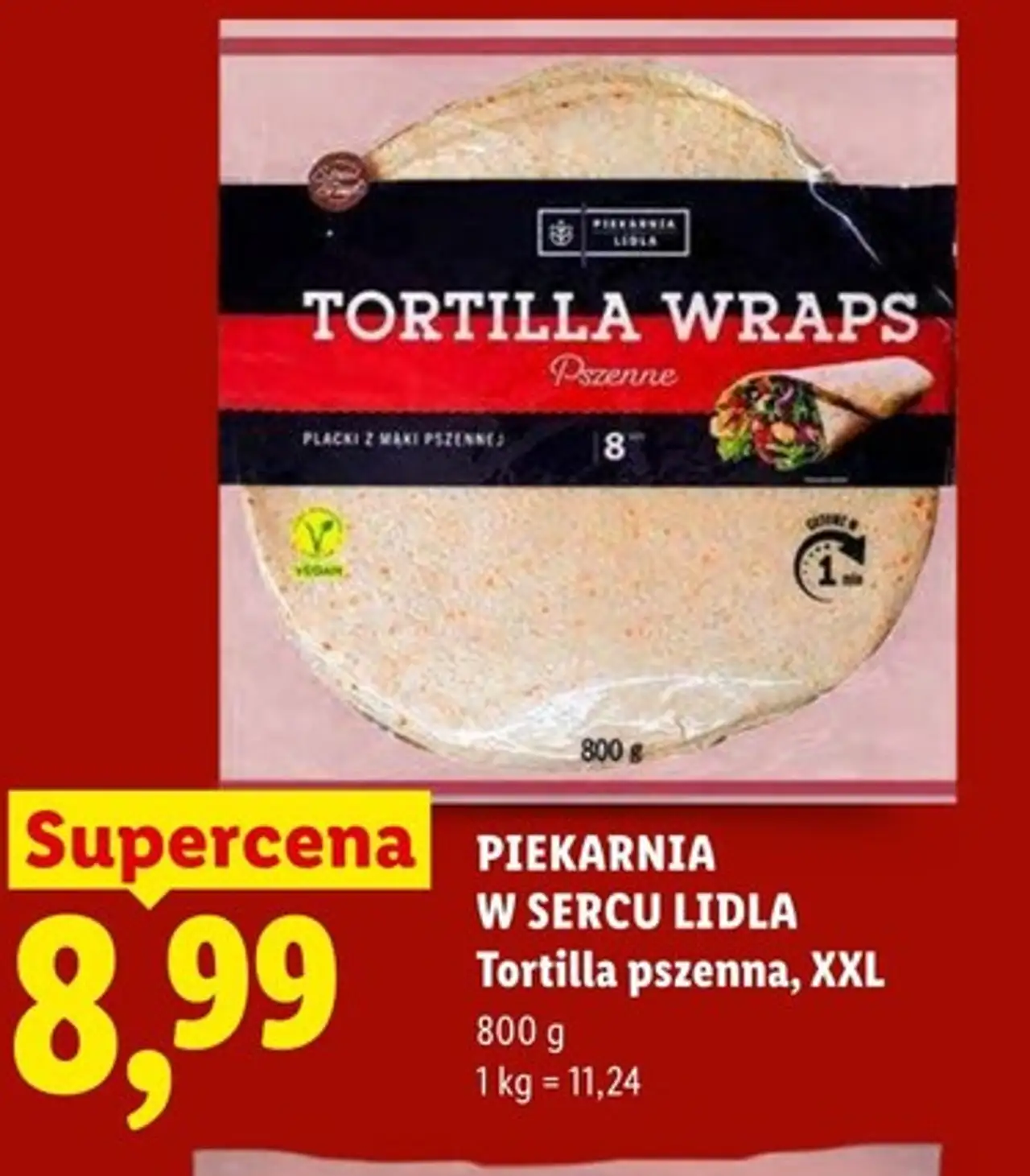 PIEKARNIA W SERCU LIDLA Tortilla pszenna, XXL