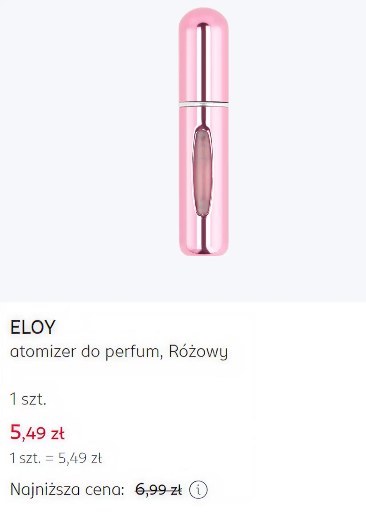 ELOY atomizer do perfum, Różowy