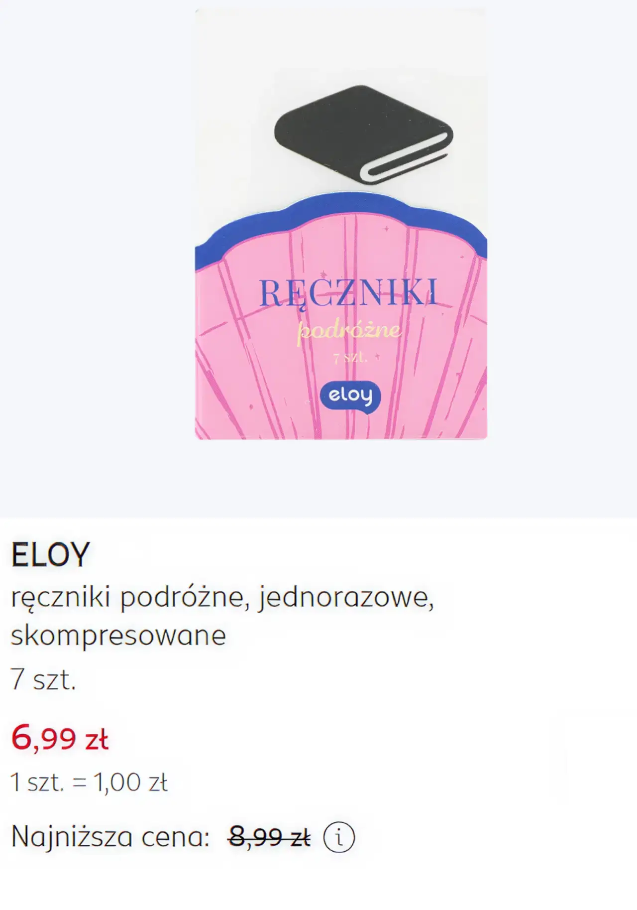 ELOY ręczniki podróżne, jednorazowe, skompresowane