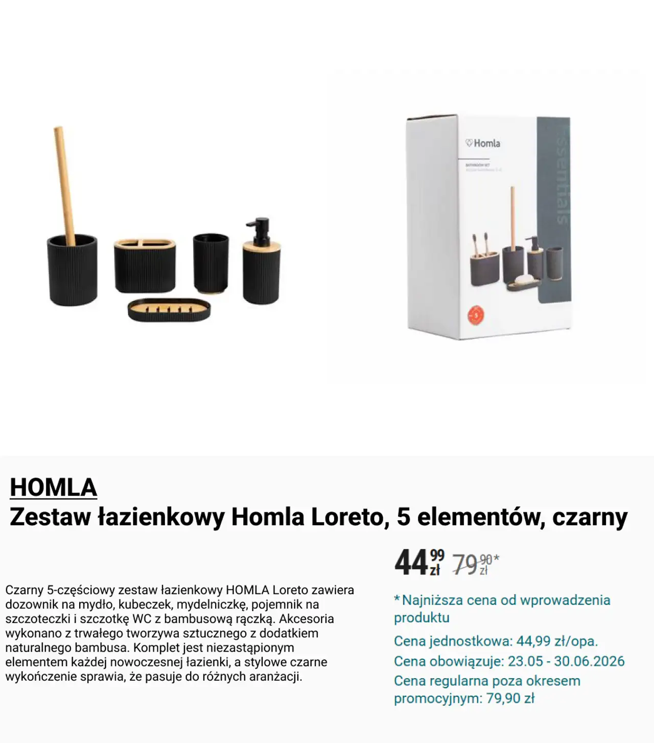 HOMLA Zestaw łazienkowy Homla Loreto