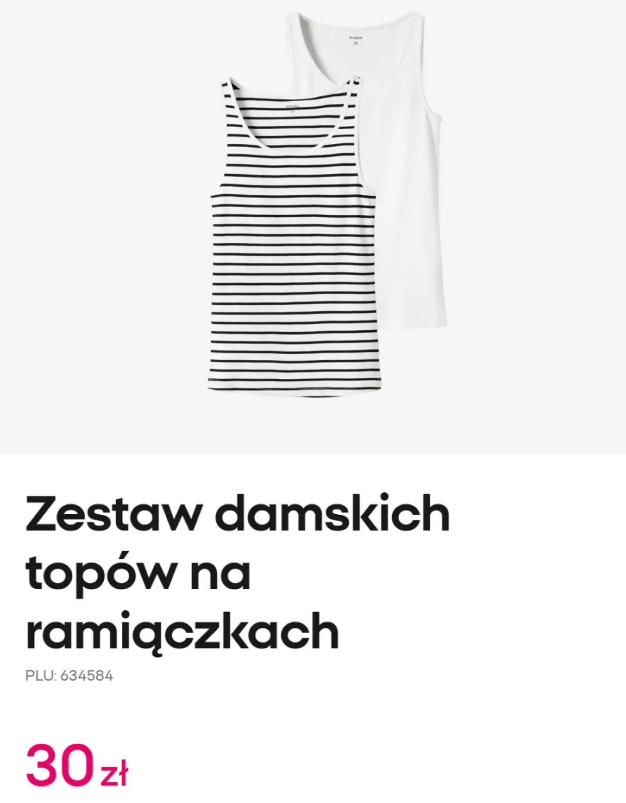 Zestaw damskich topów na ramiączkach pepco