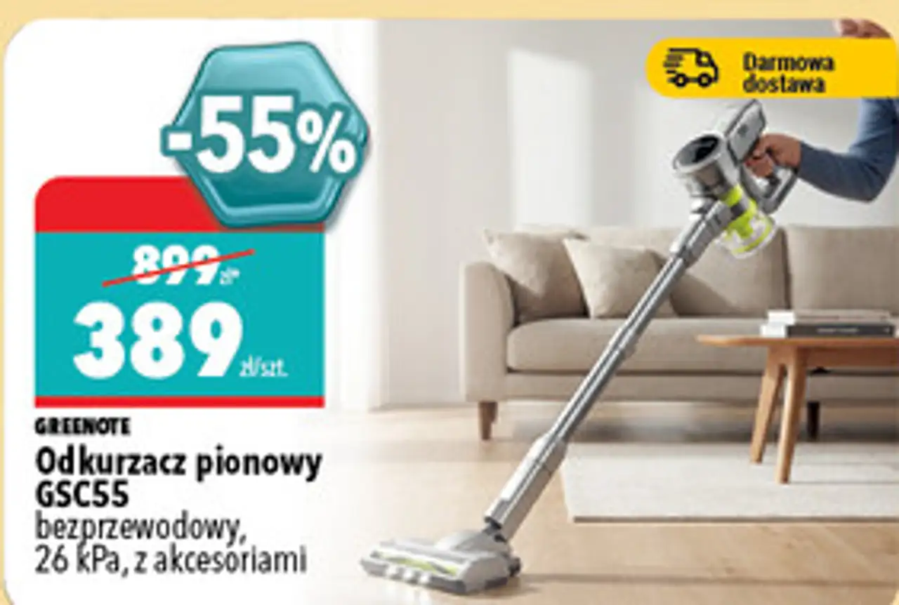 GREENOTE Odkurzacz pionowy GSC55 bezprzewodowy