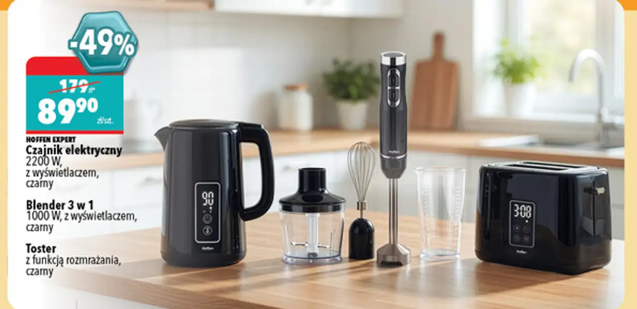 Czajnik elektryczny / Blender 3 w 1 / Toster Hoffen Expert