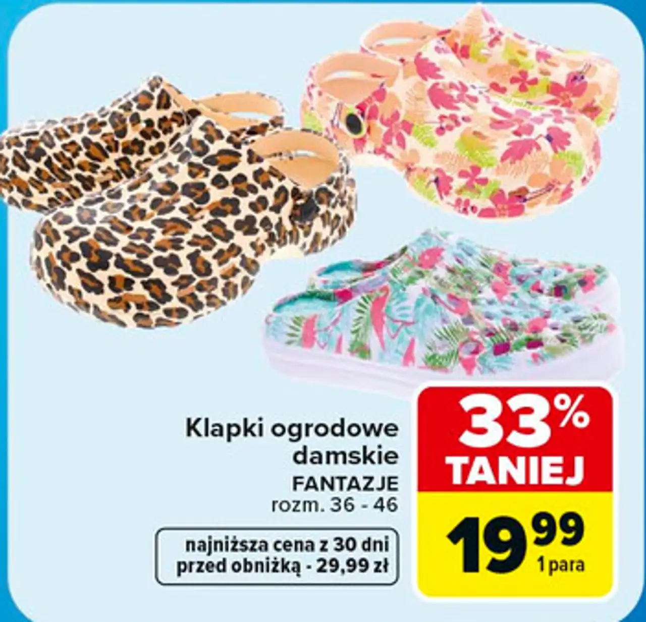 Klapki ogrodowe damskie FANTAZJE