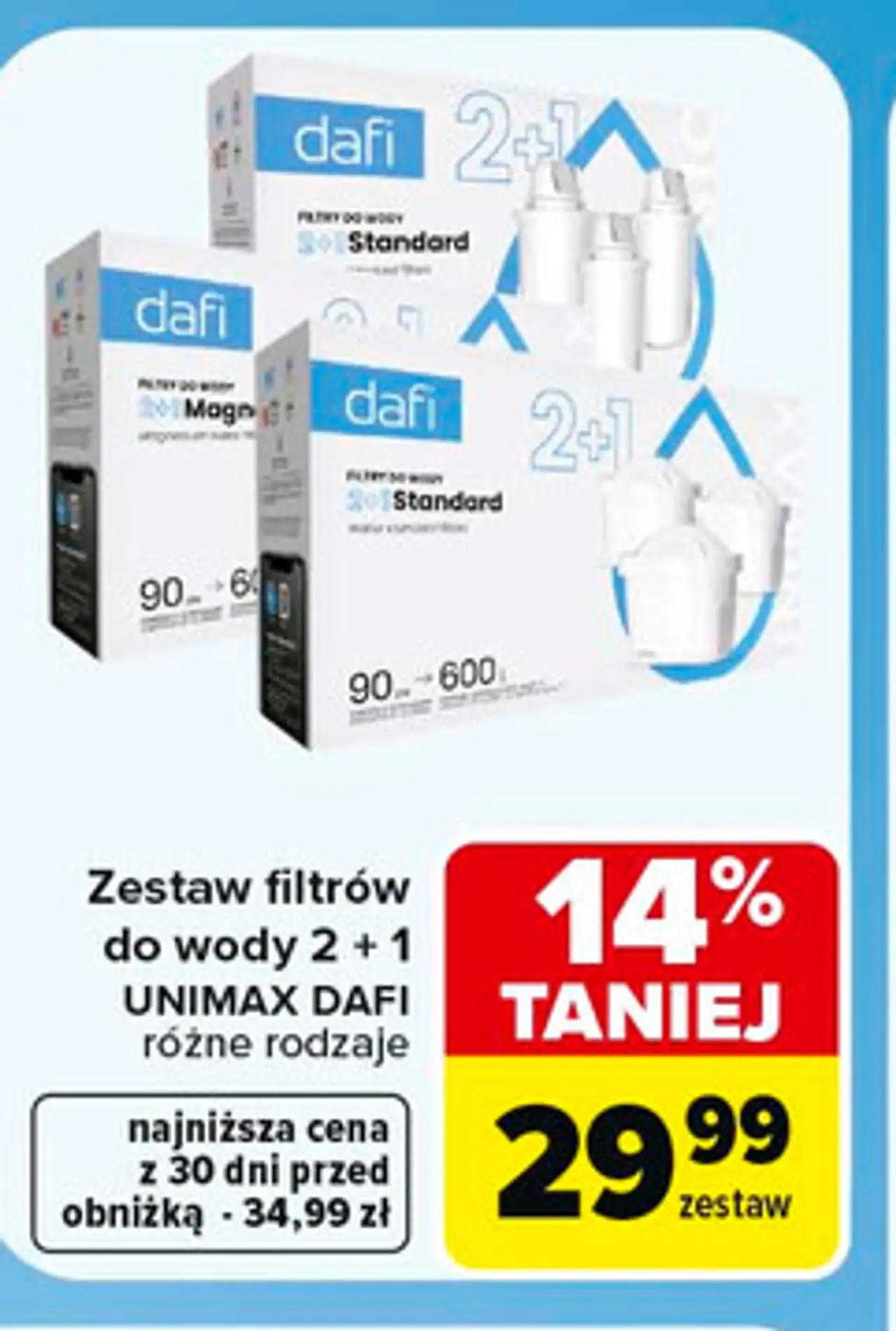 Zestaw filtrów do wody 2 + 1 UNIMAX DAFI