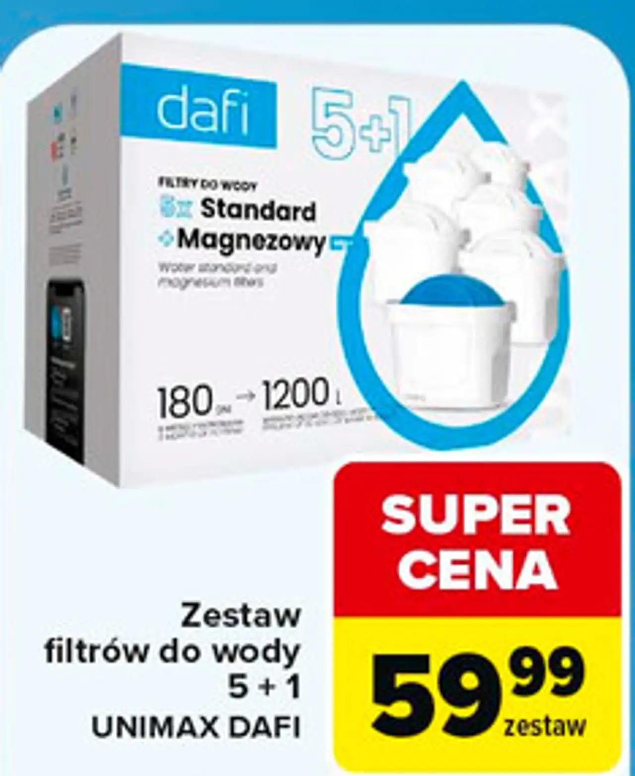 Zestaw filtrów do wody 5 + 1 UNIMAX DAFI