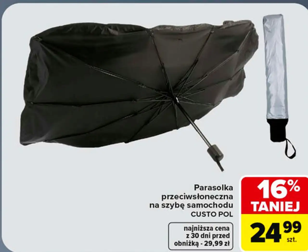 Parasolka przeciwsłoneczna na szybę samochodu CUSTO POL