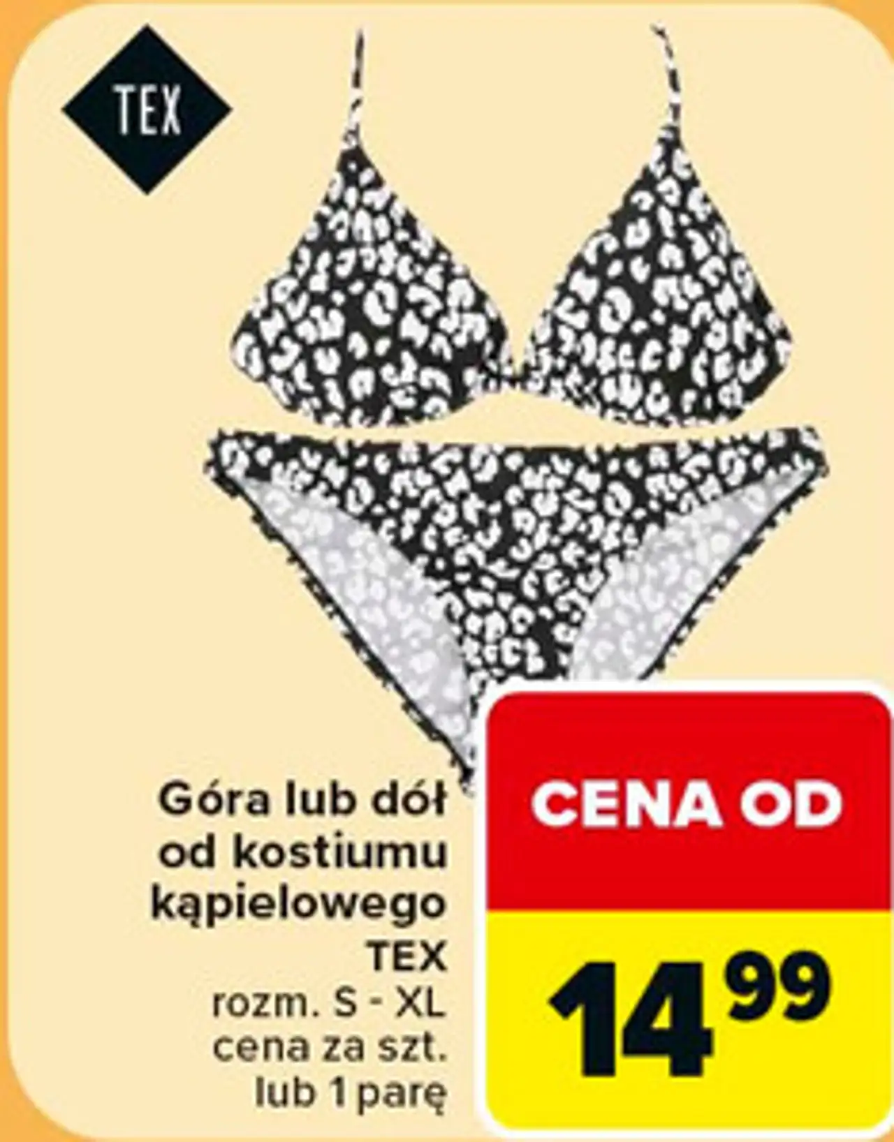Góra lub dół od kostiumu kąpielowego TEX