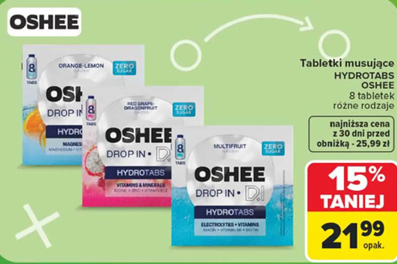 OSHEE Tabletki musujące HYDROTABS