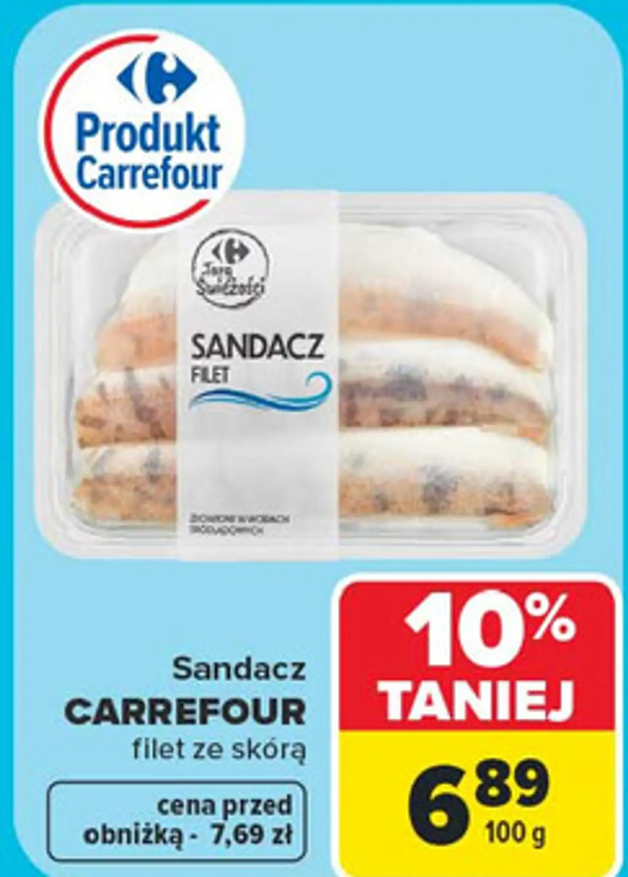 Sandacz CARREFOUR filet ze skórą