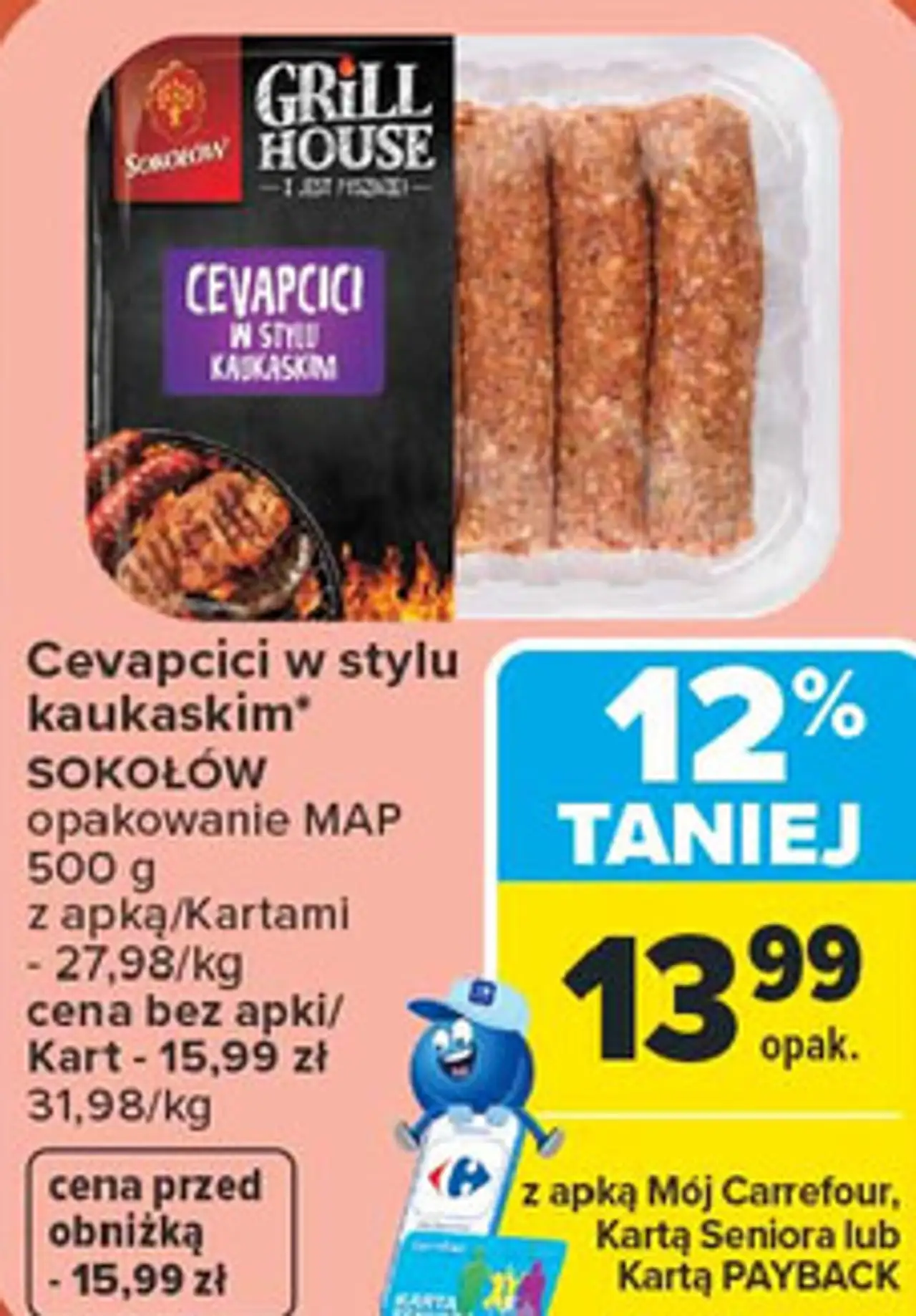 Cevapcici w stylu kaukaskim Sokołów