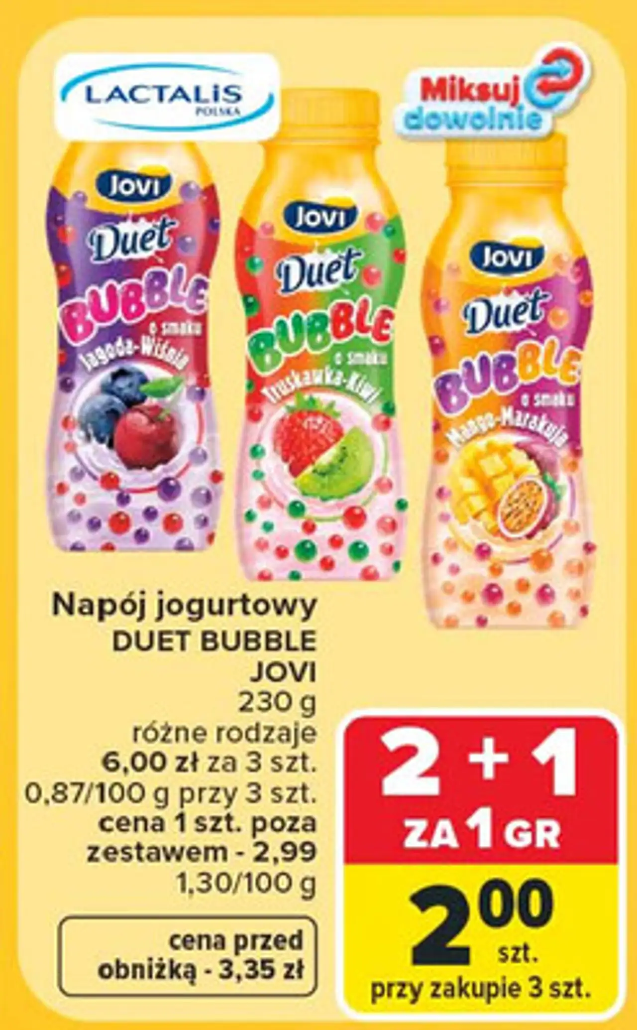 Jogurt bubble truskawka-kiwi Jovi Duet