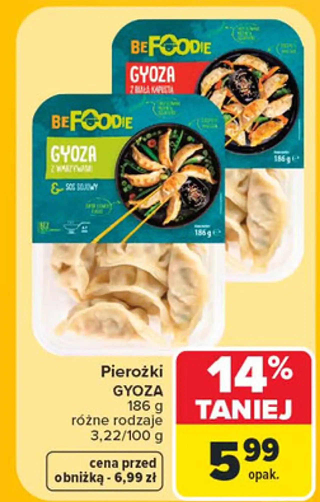 Pierożki gyoza z białą kapustą i mięsem wieprzowym Be Foodie