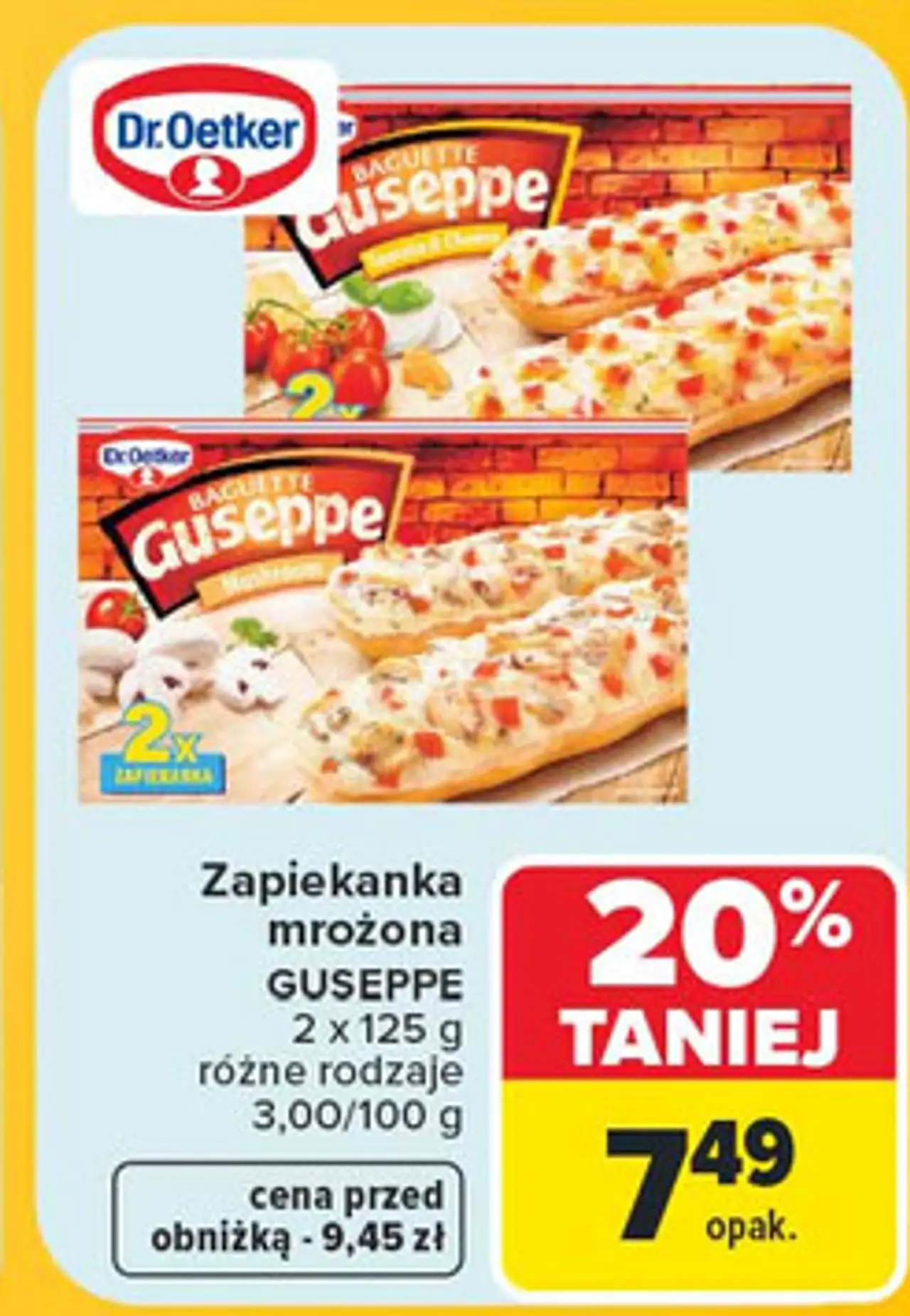Zapiekanka ser-pomidor Dr. Oetker Guseppe