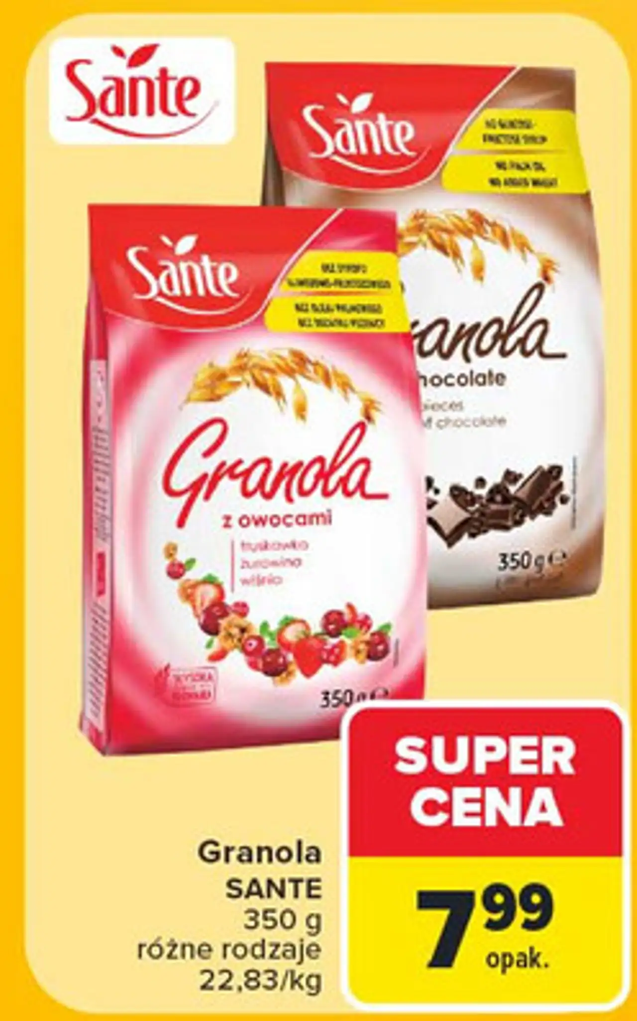 Płatki czekoladowe Sante Granola