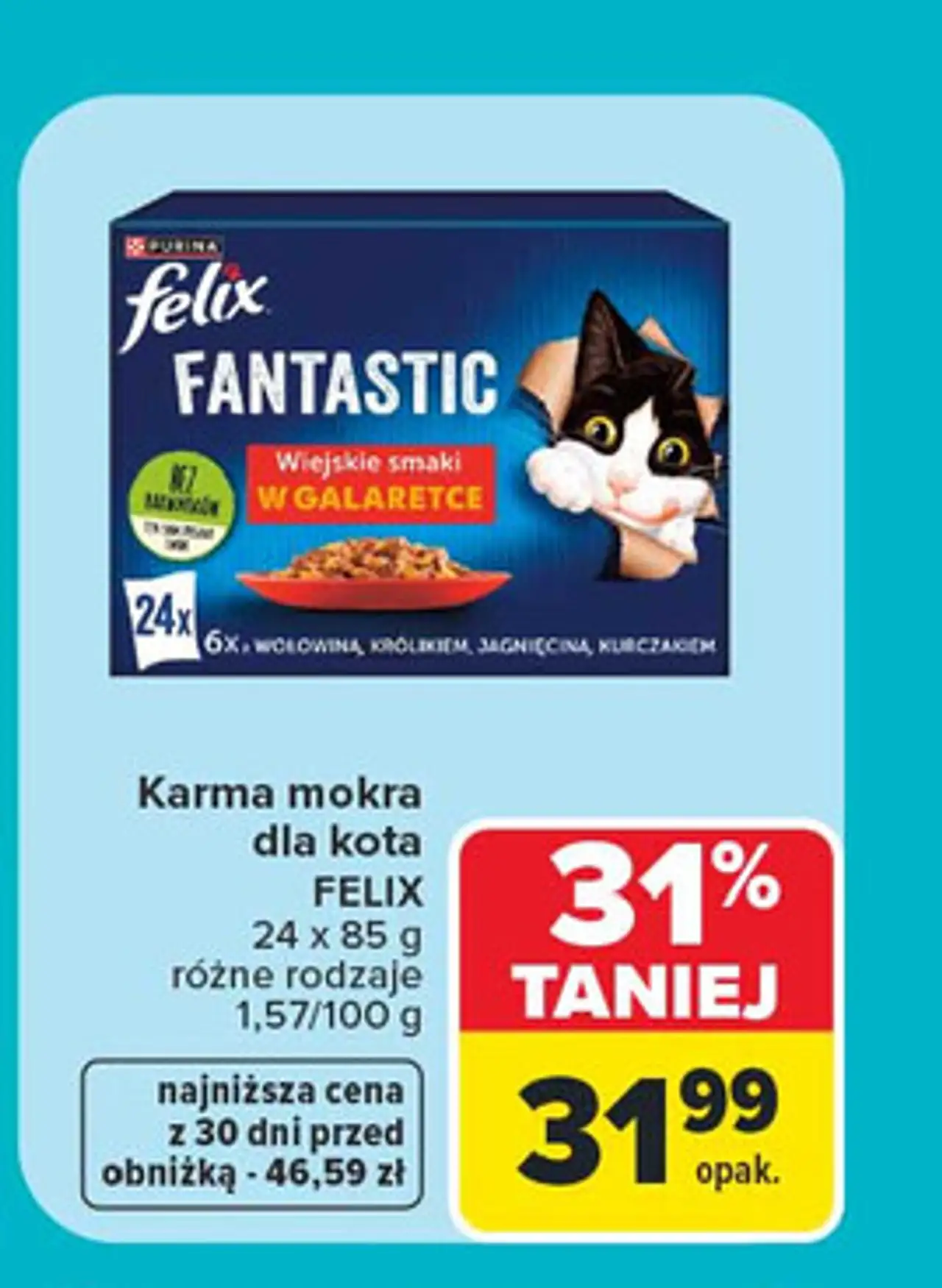 Karma dla kota wiejskie smaki w galaretce Purina Felix Fantastic