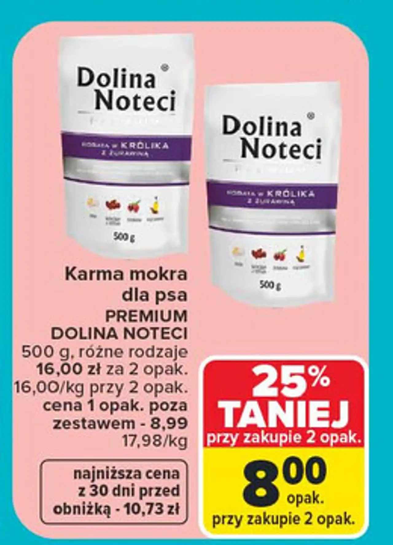 Karma bogata w królika z żurawiną Dolina Noteci