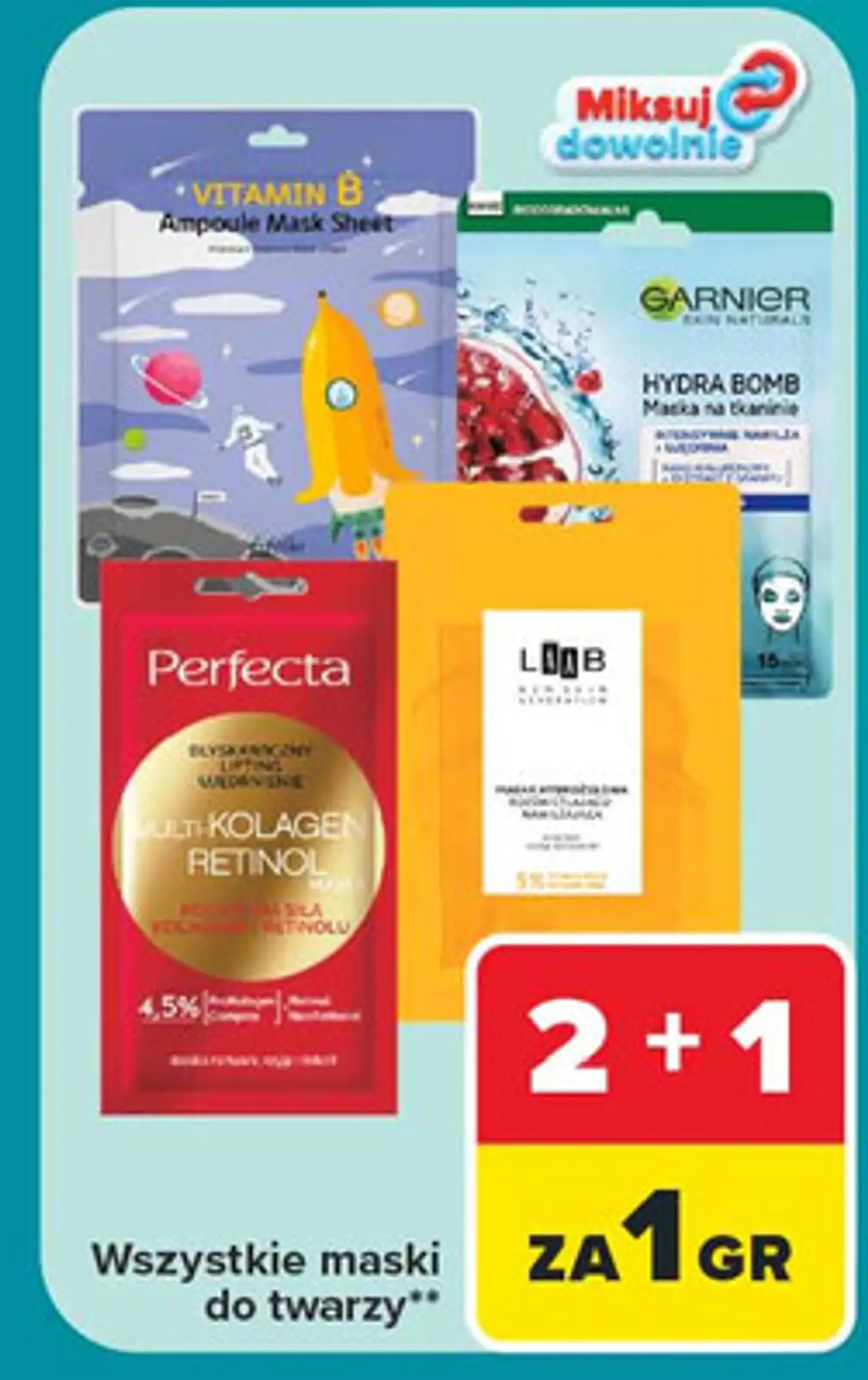 Maska hydra bomb intensywne nawilżenie + ujędrnienie Garnier Skin Naturals