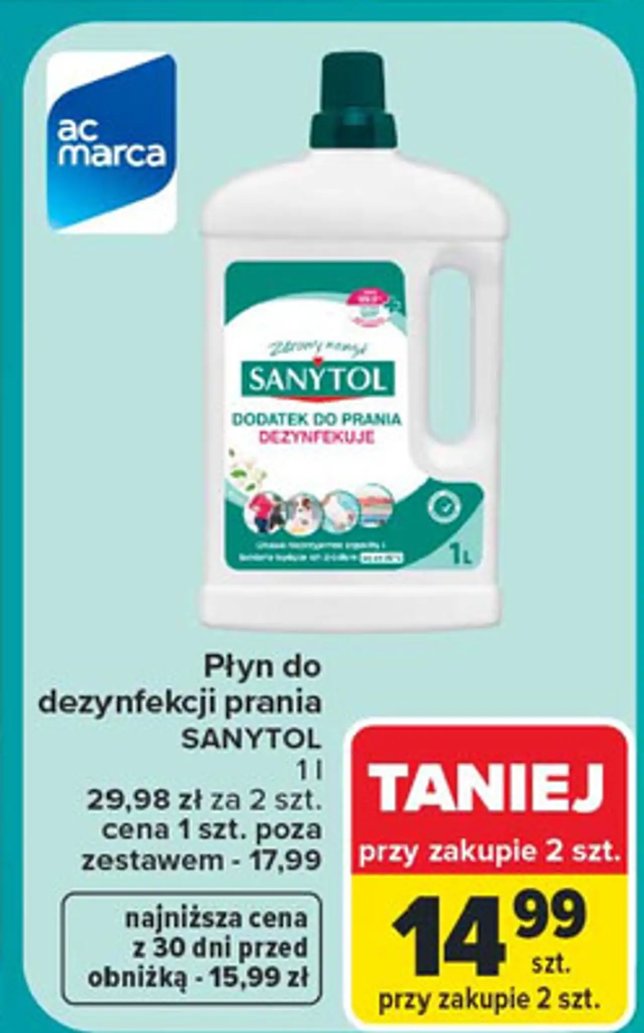 Płyn dodatek dezynfekujący do prania Sanytol