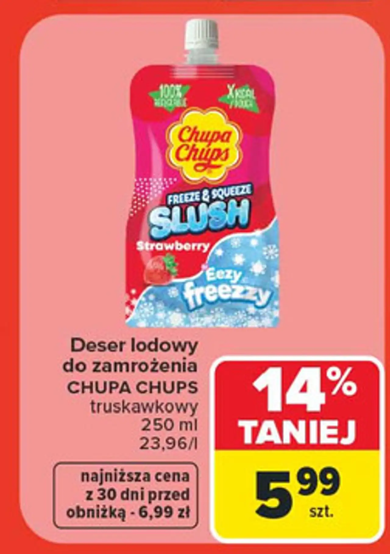 Napój mrożony slush strawberry Chupa Chups