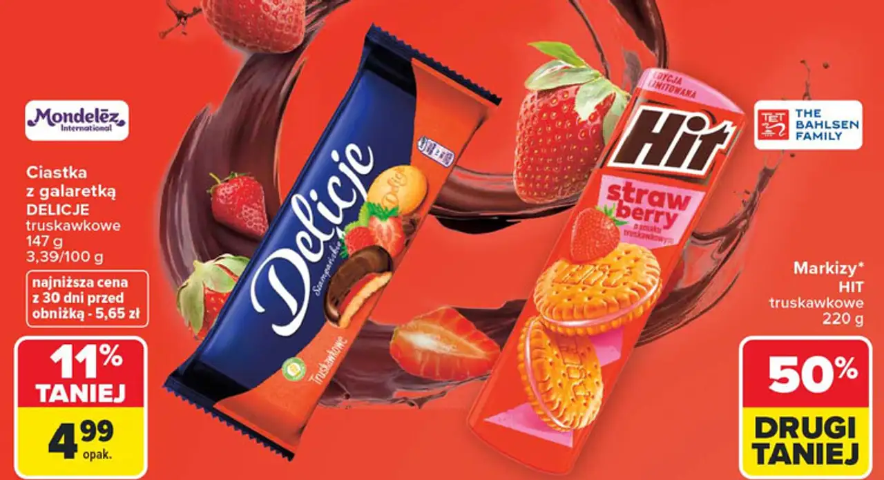 Ciastka z galaretką DELICJE truskawkowe / Markizy HIT