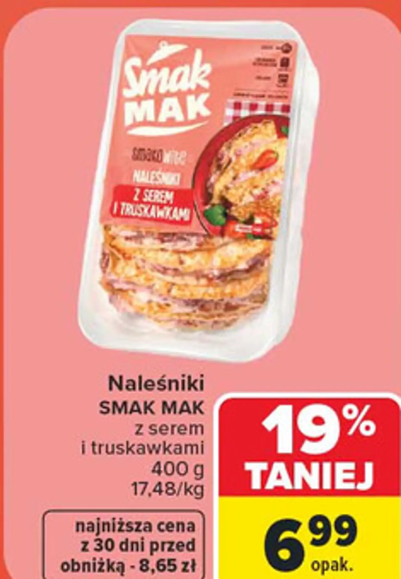 Naleśniki SMAK MAK z serem i truskawkami