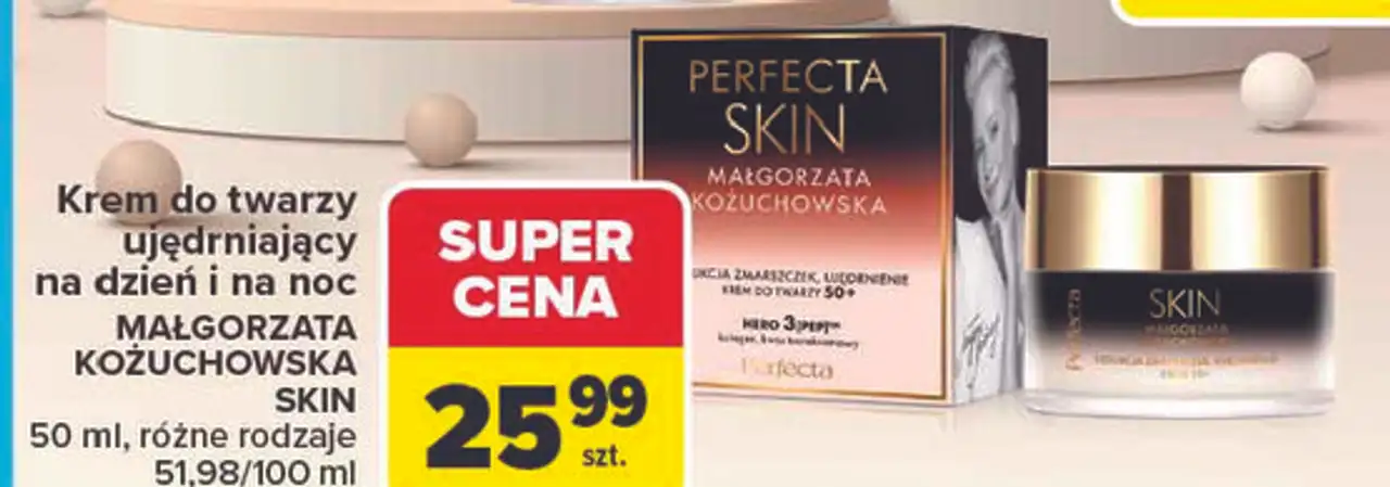 Krem do twarzy ujędrniający na dzień i na noc MAŁGORZATA KOŻUCHOWSKA SKIN Perfecta