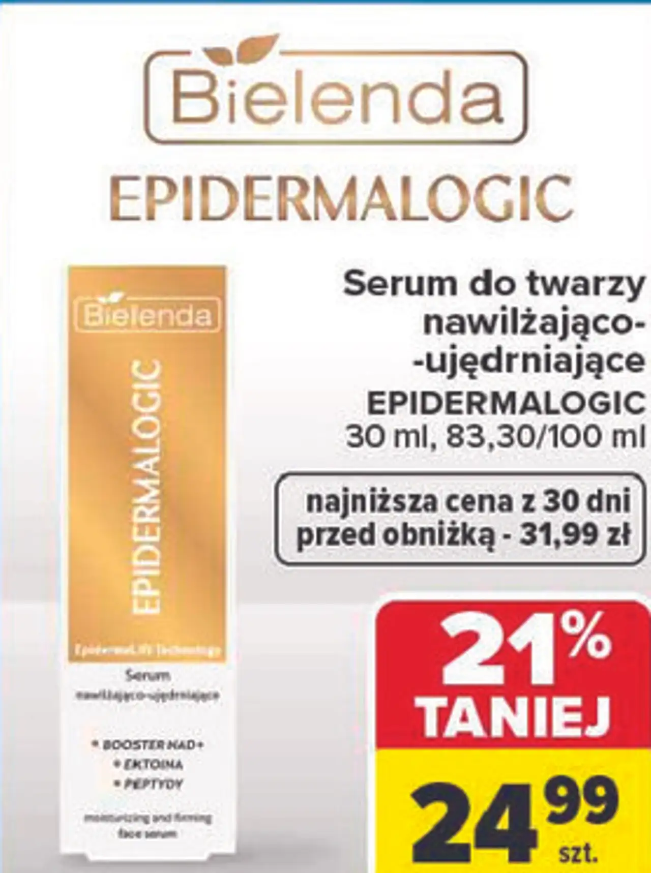 Serum do twarzy nawilżająco-ujędrniające EPIDERMALOGIC Bielenda