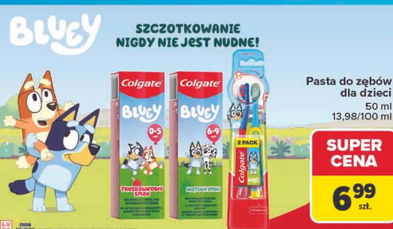Colgate Bluey Szczoteczka lub Pasta do zębów dla dzieci