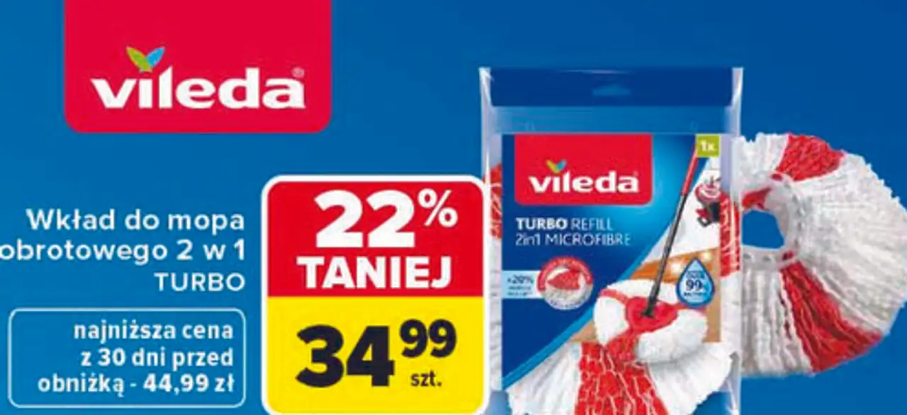 Vileda Wkład do mopa obrotowego 2 w 1 TURBO