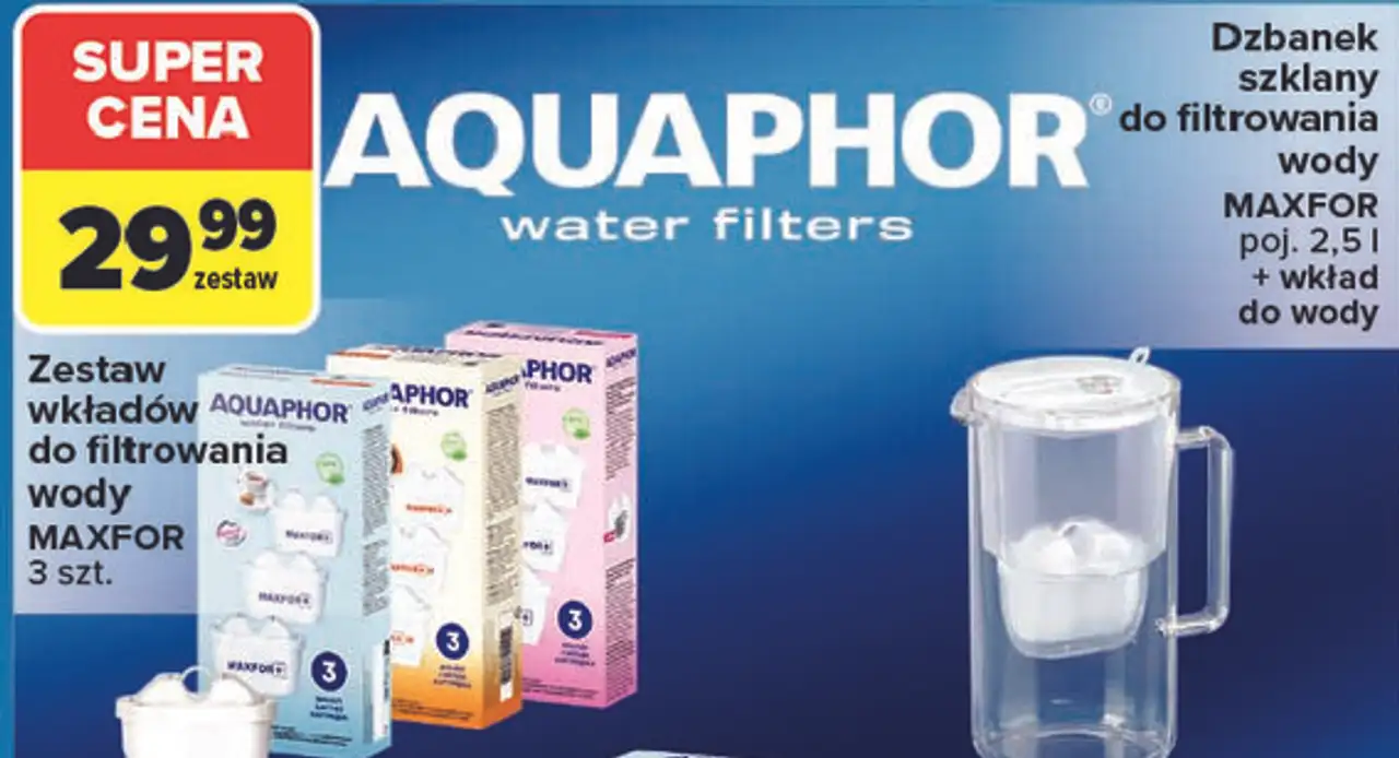 Zestaw wkładów do filtrowania wody MAXFOR 3 szt. Aquaphor