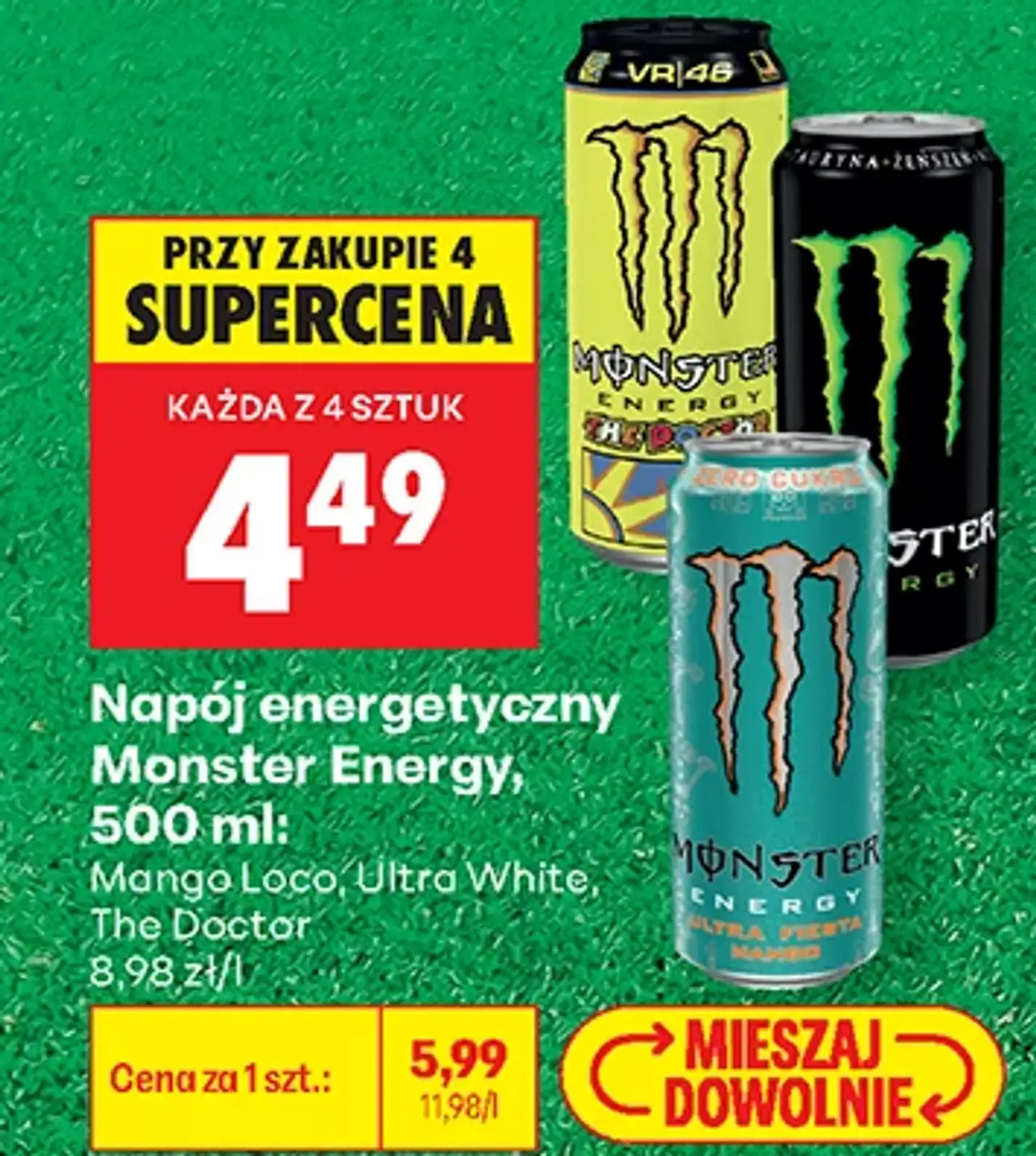 Napój energetyczny Monster Energy, 500 ml