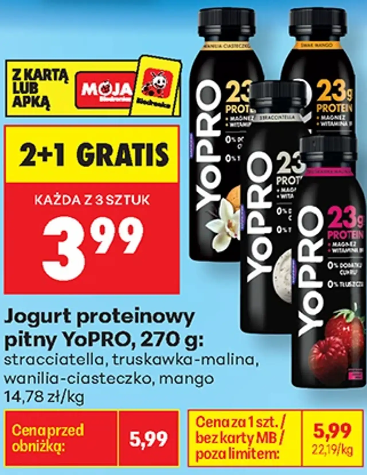 Jogurt proteinowy pitny YoPRO, 270 g