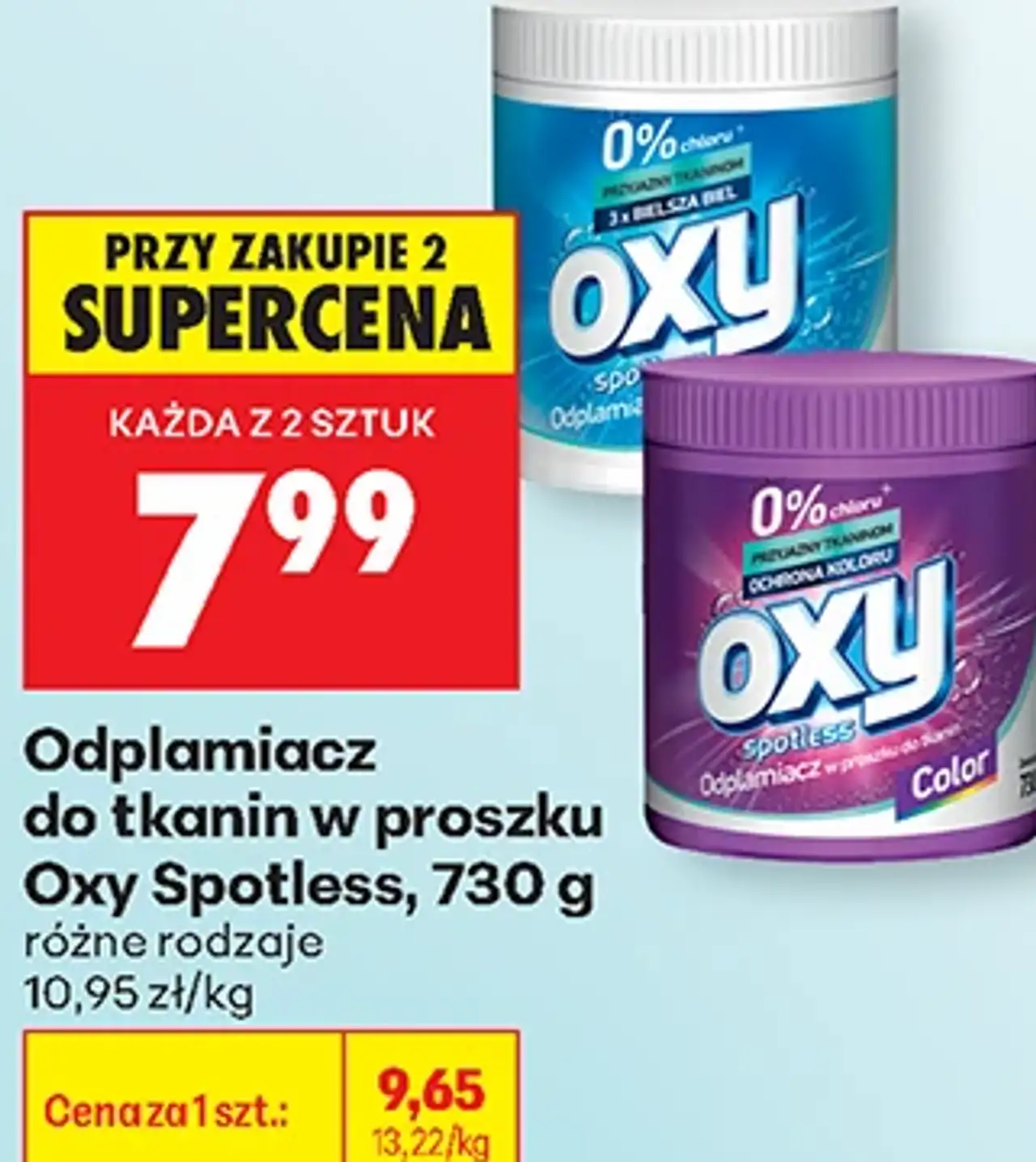 Odplamiacz do tkanin w proszku Oxy Spotless, 730 g