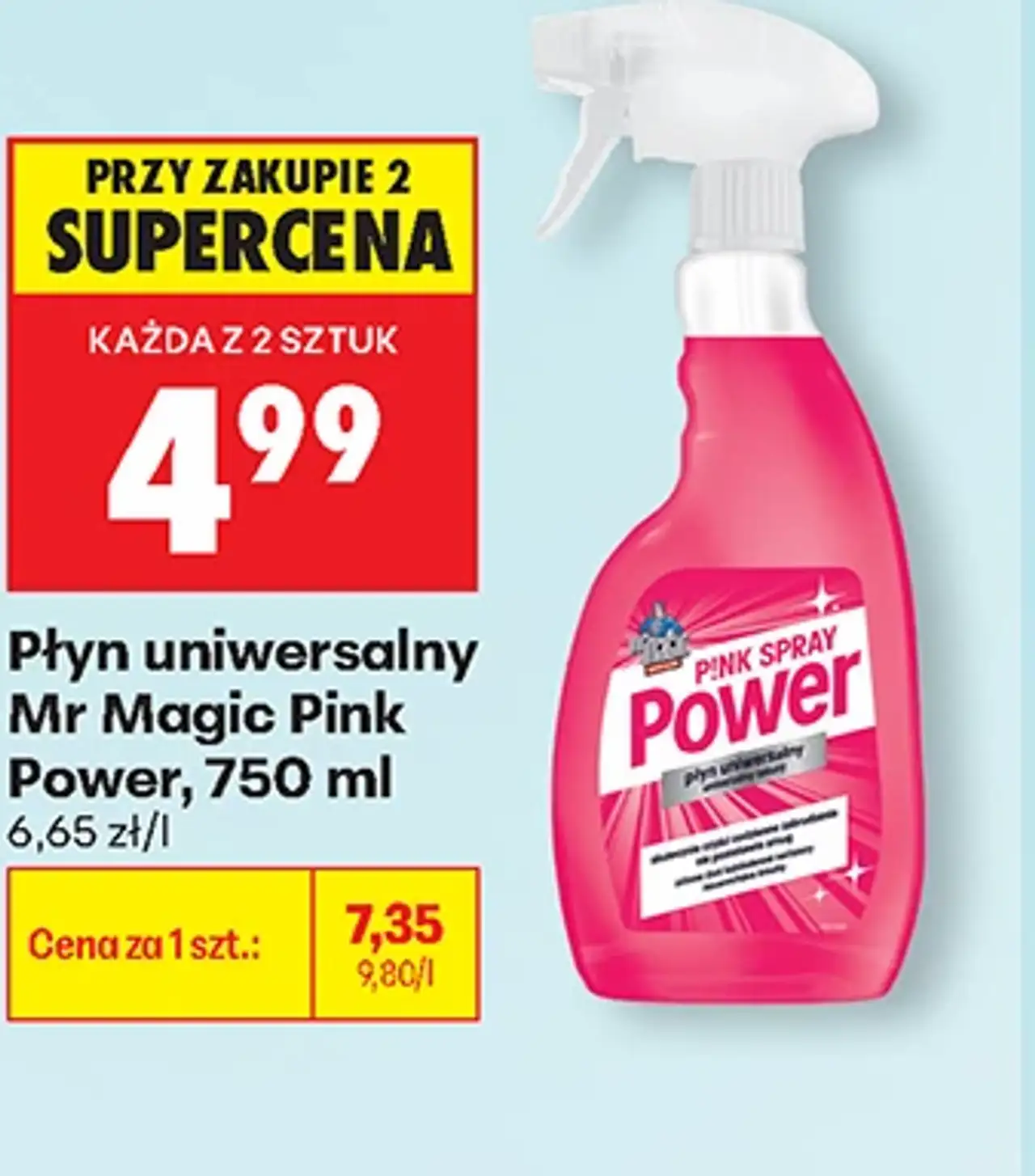 Płyn uniwersalny Mr Magic Pink Power, 750 ml