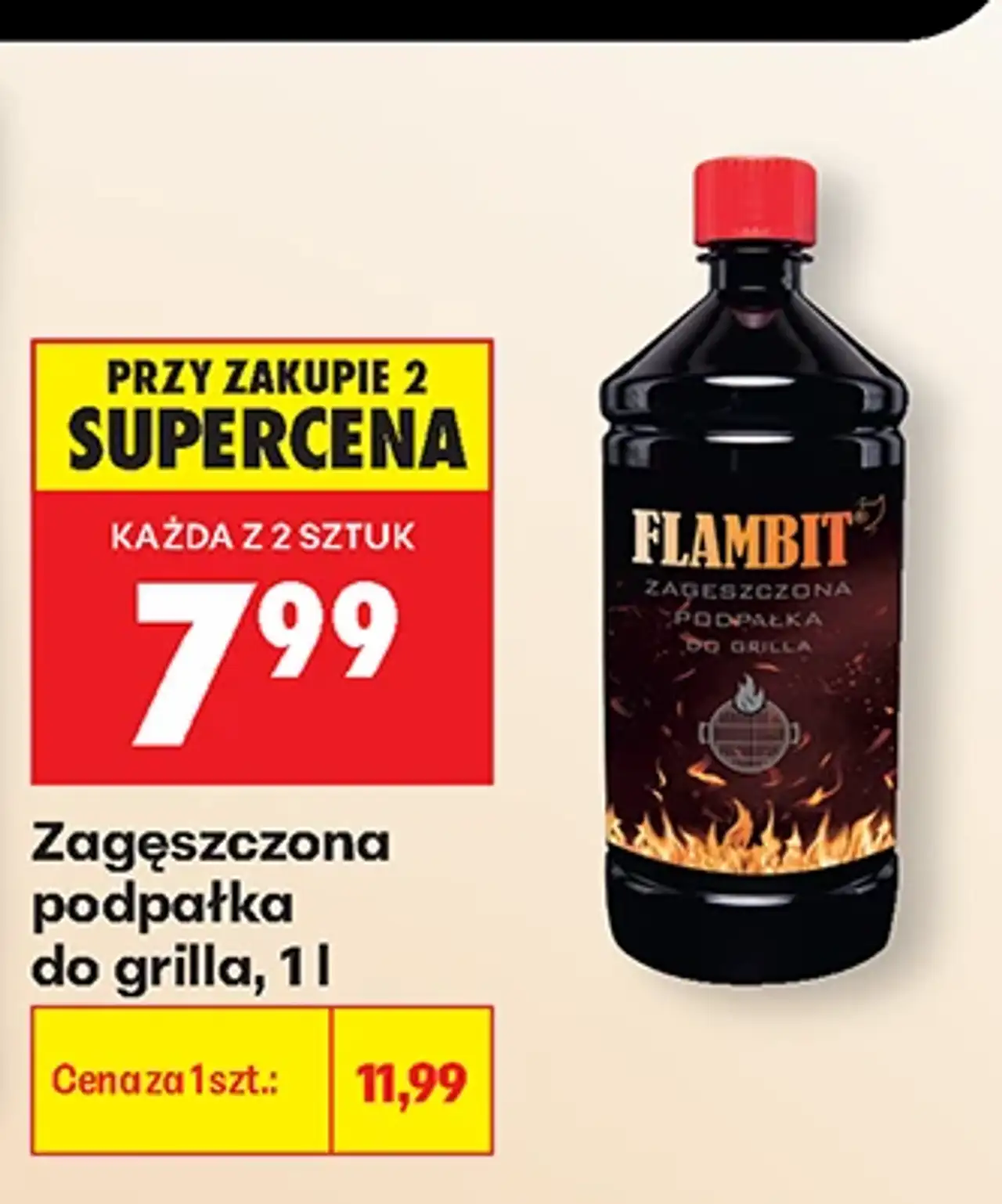 Zagęszczona podpałka do grilla, 1 l