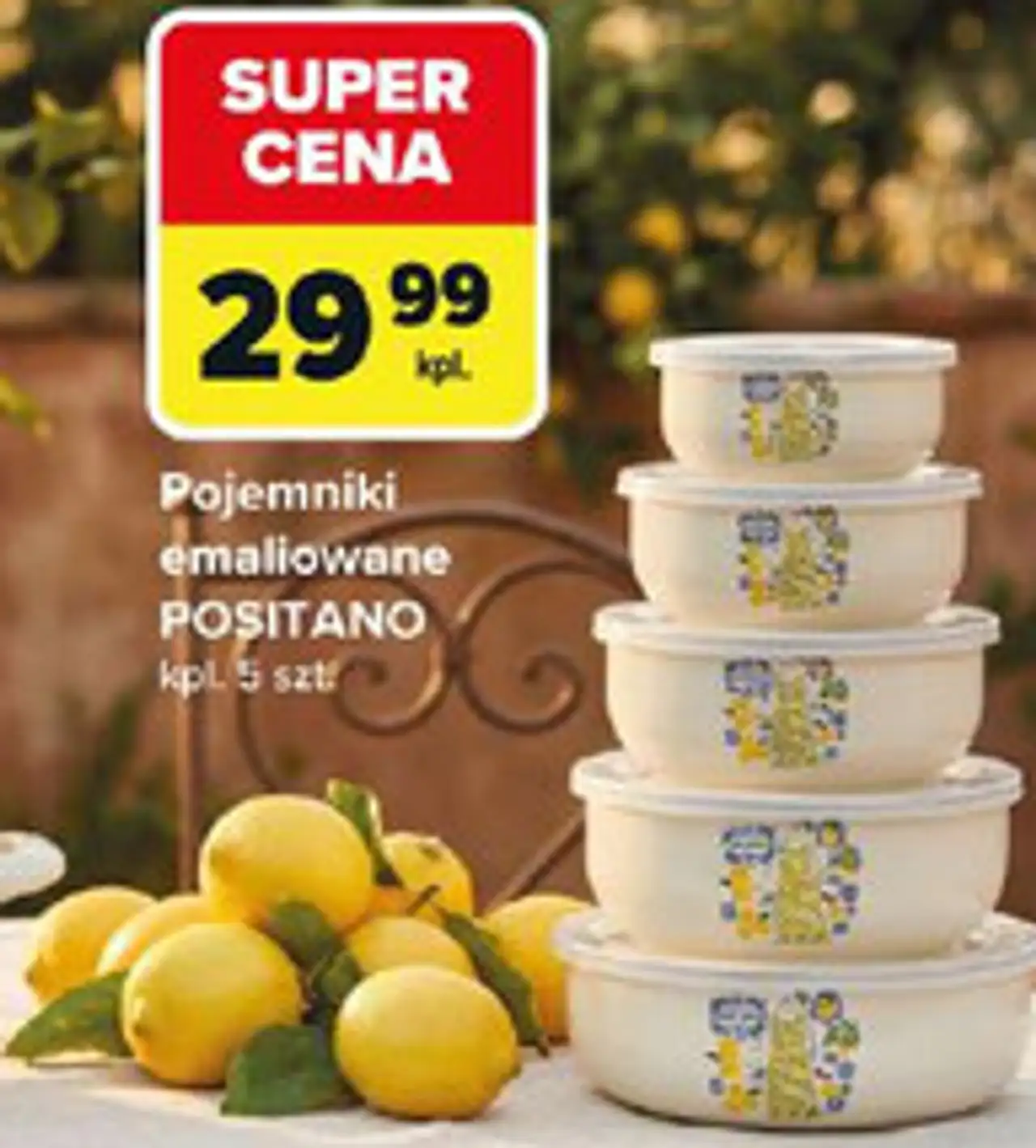 Pojemniki emaliowane POSITANO