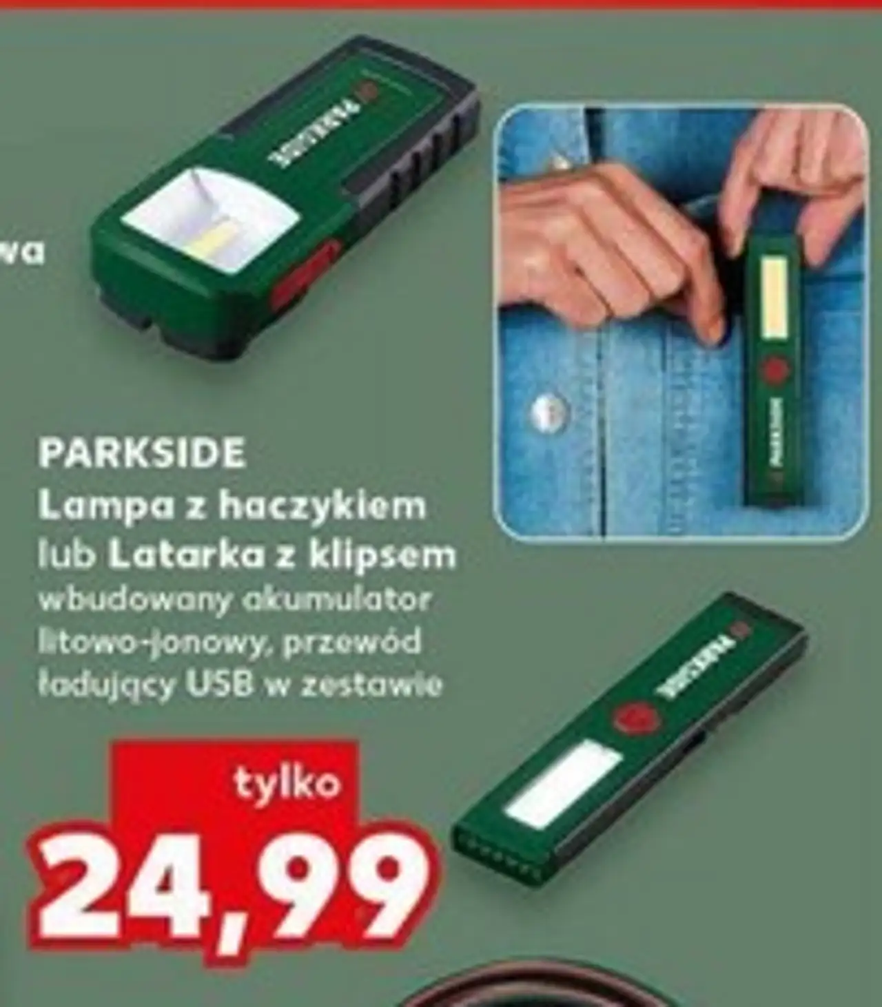 PARKSIDE Lampa z haczykiem lub Latarka z klipsem