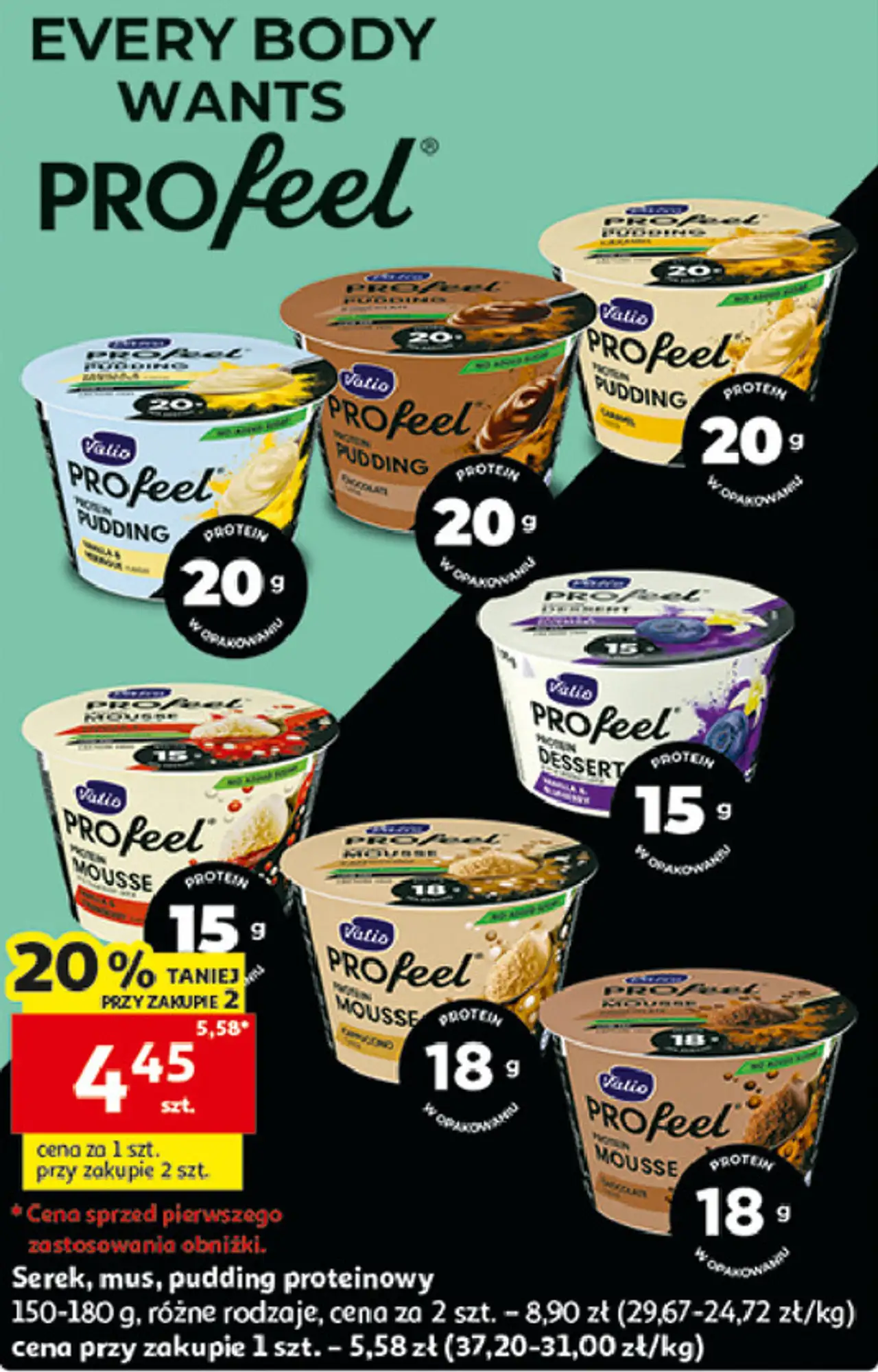Valio PROfeel Serek, mus, pudding proteinowy