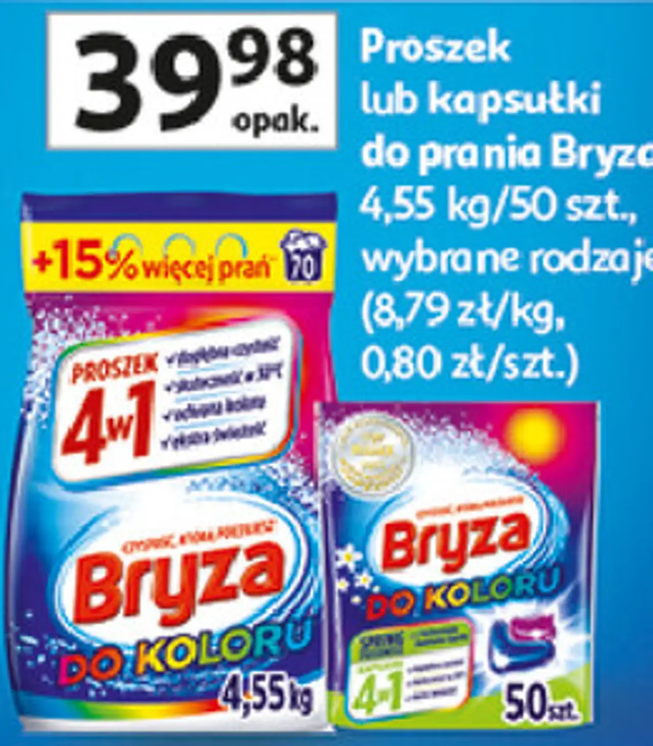 Proszek lub kapsułki do prania Bryza