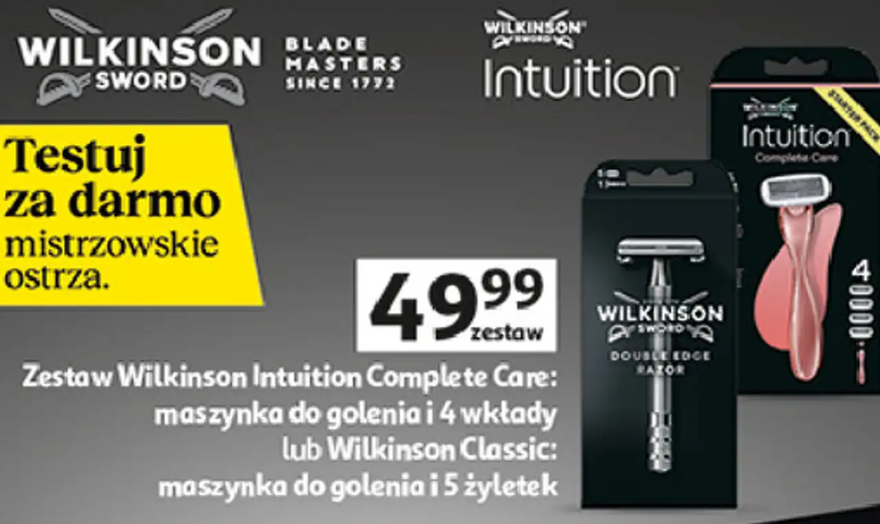 Zestaw Wilkinson Intuition Complete Care lub Wilkinson Classic