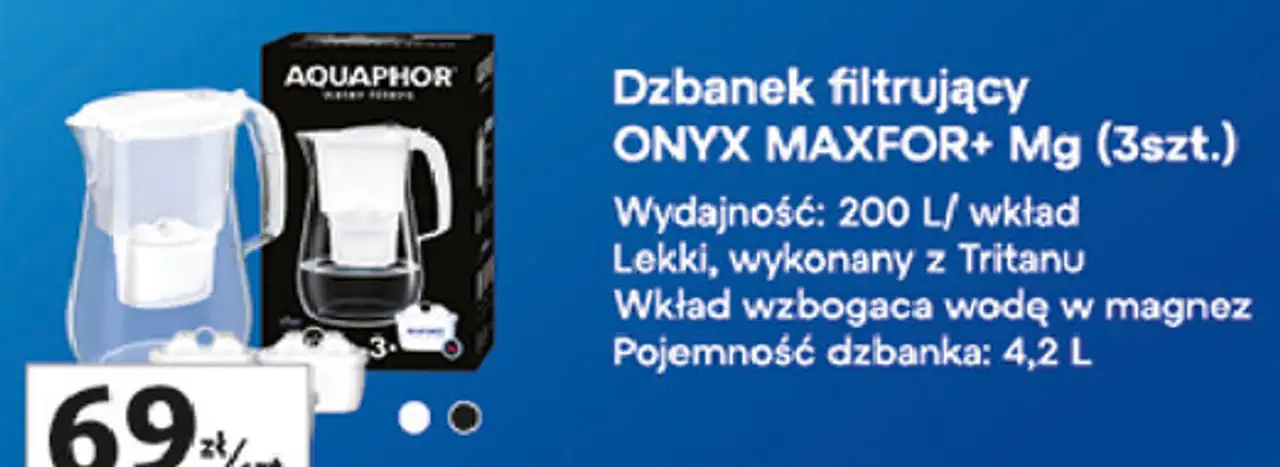 AQUAPHOR Dzbanek filtrujący ONYX MAXFOR+ Mg (3szt.)