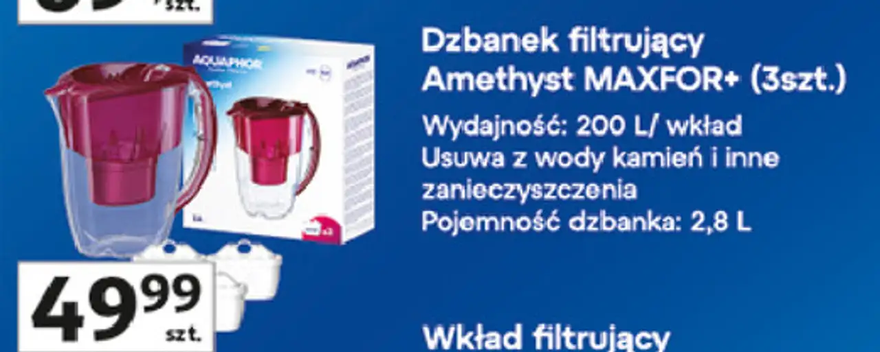 AQUAPHOR Dzbanek filtrujący Amethyst MAXFOR+ (3szt.)