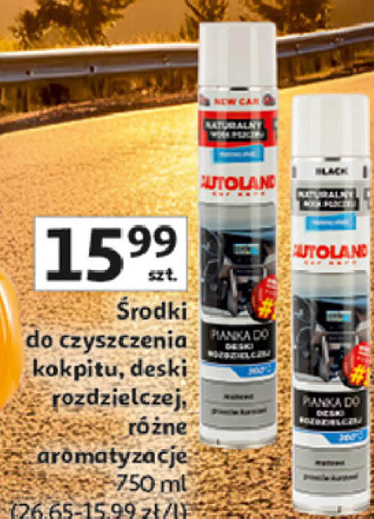 Środki do czyszczenia kokpitu, deski rozdzielczej, różne aromatyzacje 750 ml