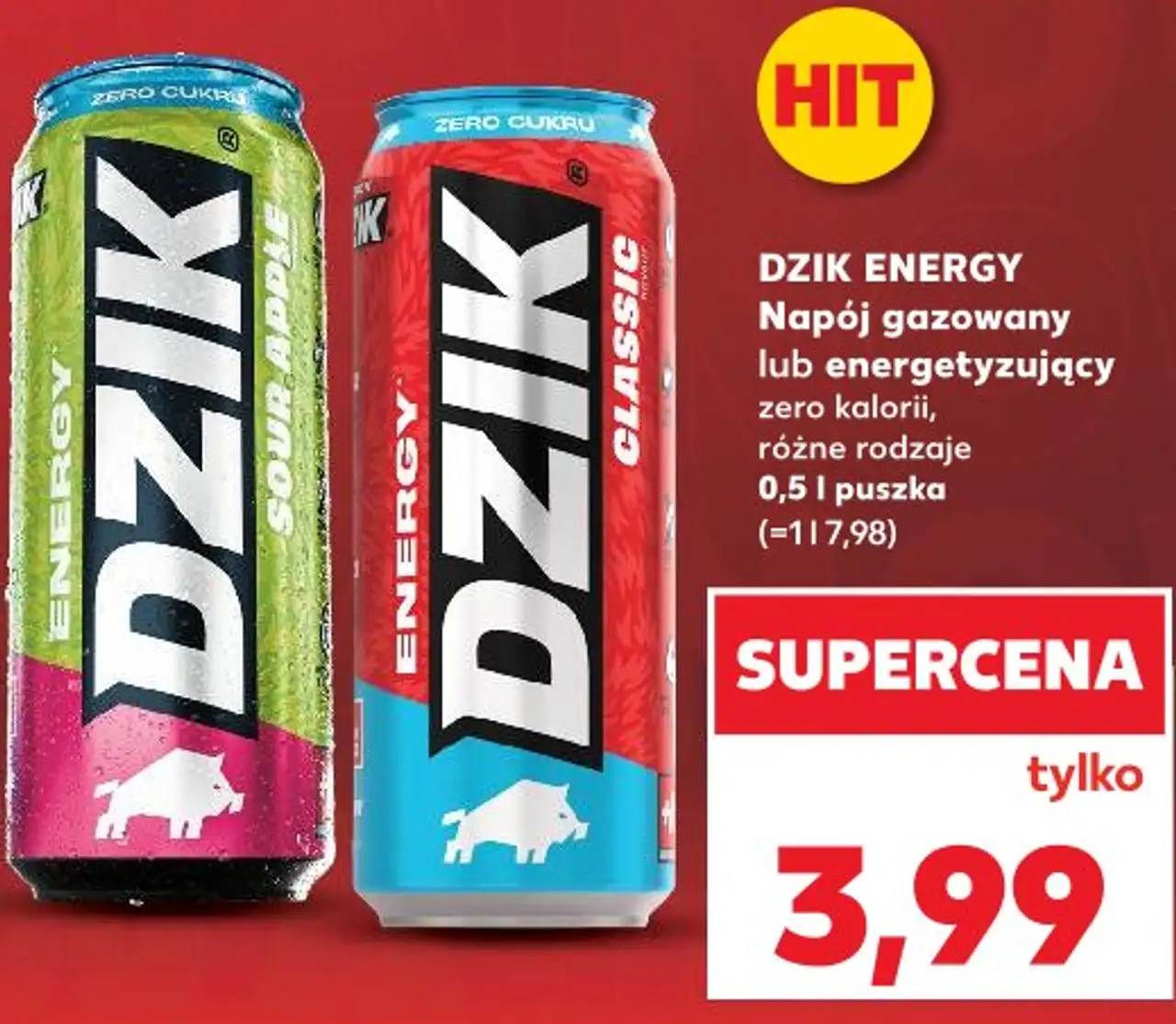 Dzik Energy Napój gazowany lub energetyzujący