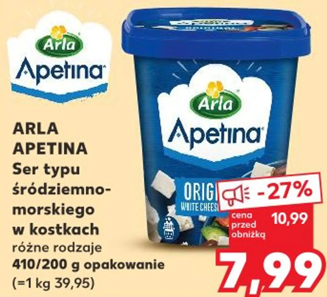 ARLA APETINA Ser typu śródziemnomorskiego w kostkach