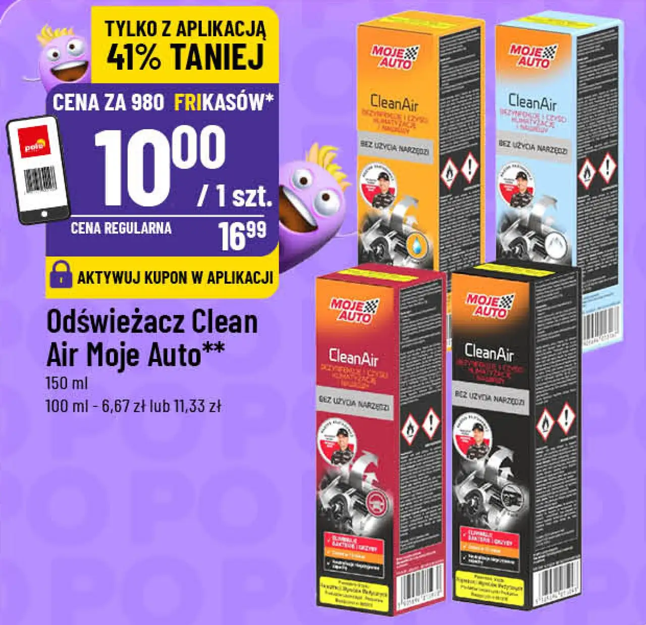 Odświeżacz Clean Air Moje Auto