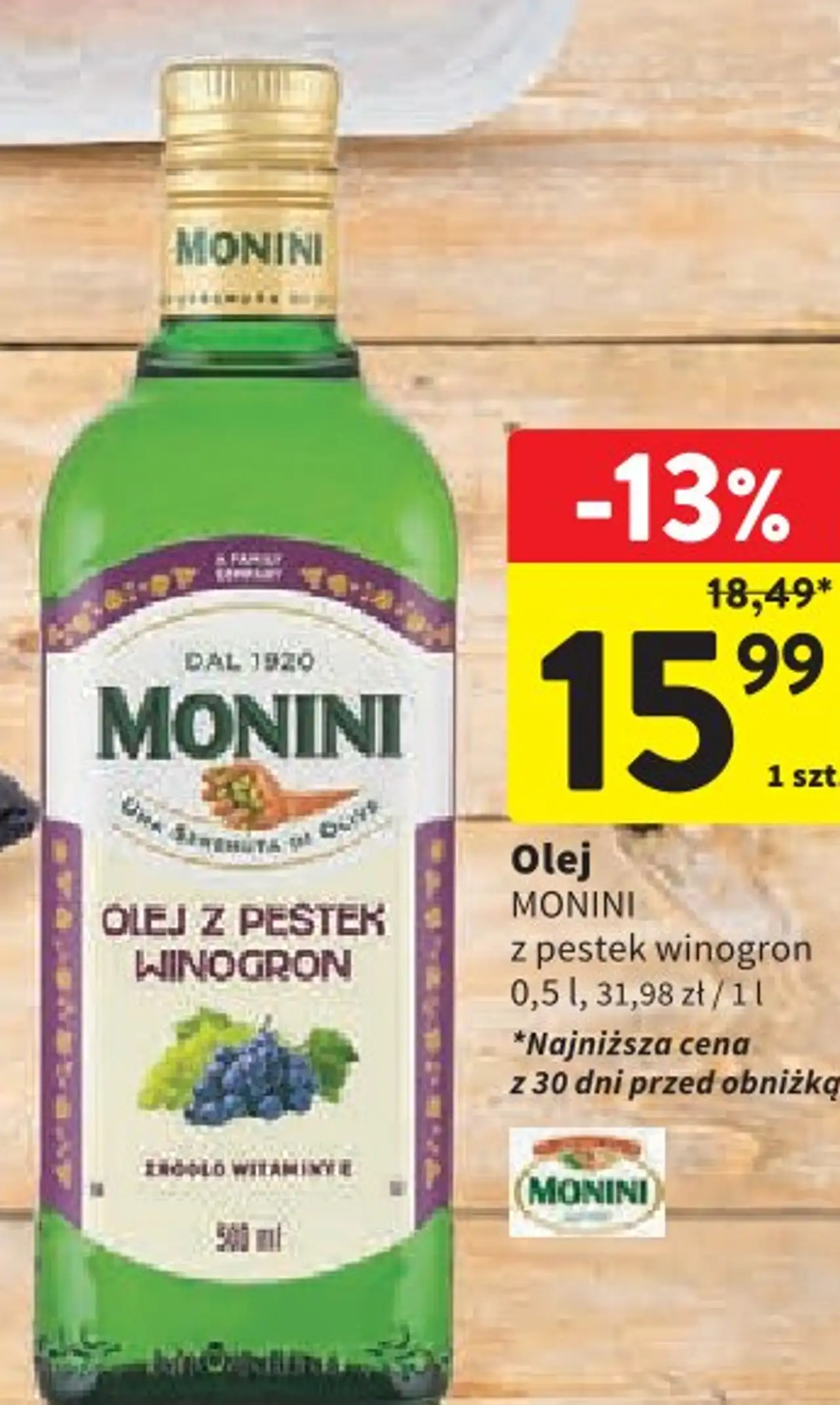 Olej z pestek winogron MONINI