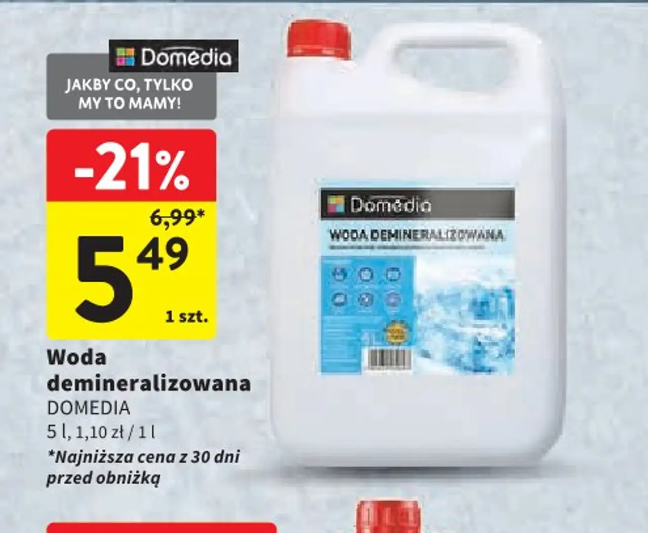 Woda demineralizowana DOMEDIA